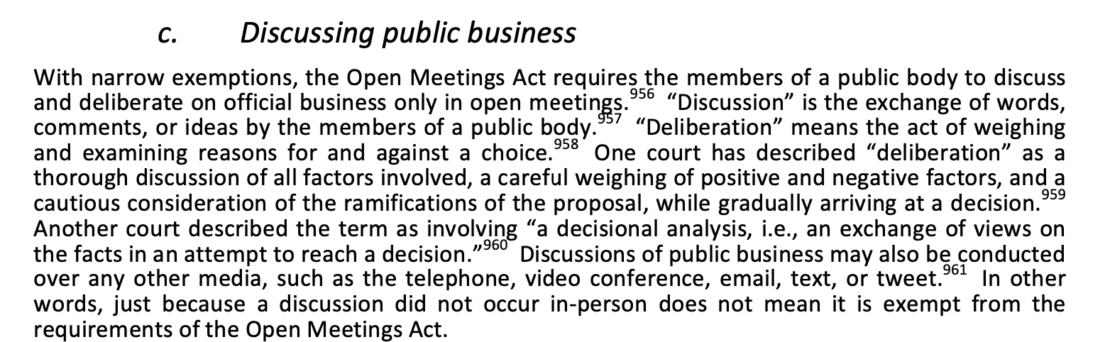 Open Meetings Act